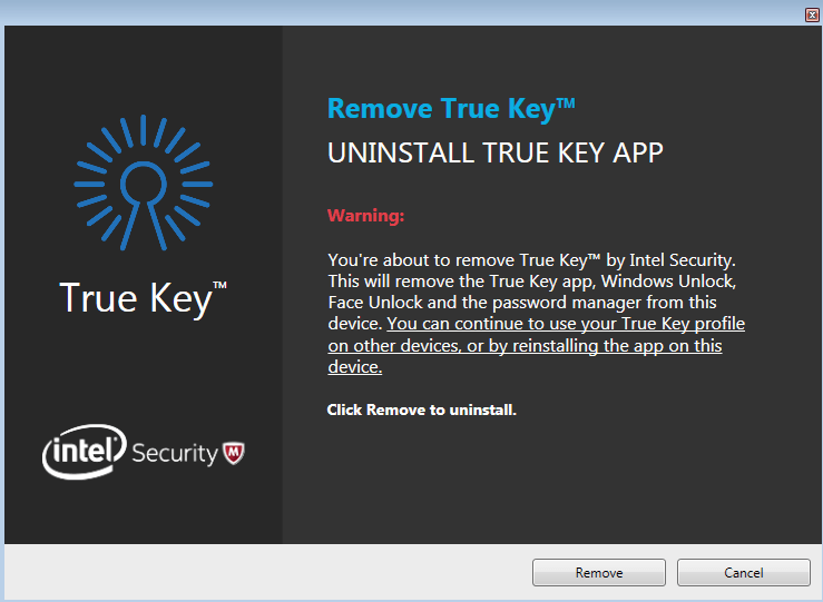 Cara Menghapus True Key by Intel Security