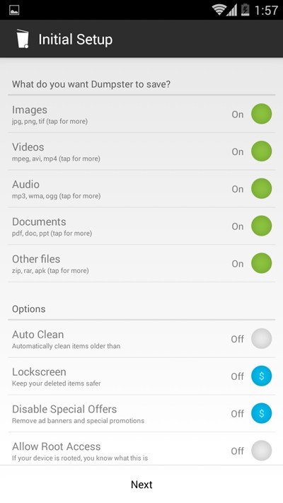Cara menambahkan Fitur Recycle Bin di Android dengan Dumpster 