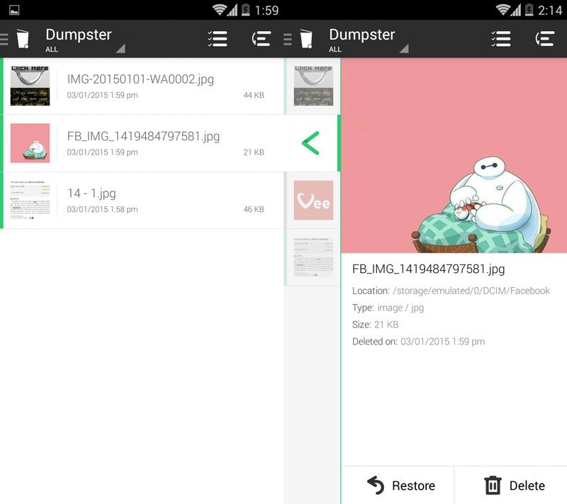 Cara menambahkan Fitur Recycle Bin di Android dengan Dumpster 