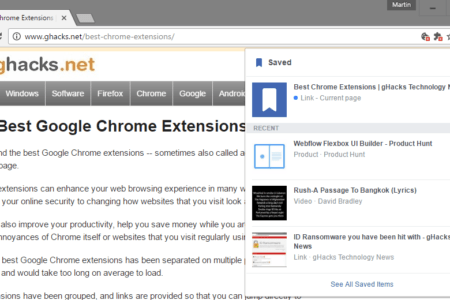 Extension Share dan Save Facebook untuk Chrome