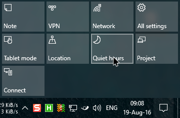 Cara Setup dan Konfigurasi Jam tenang di Windows 10