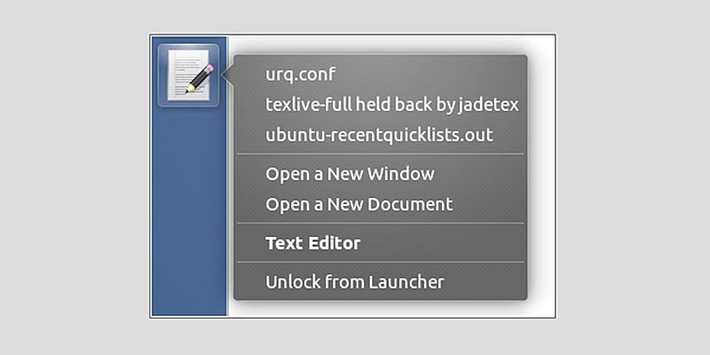 Cara Tambahkan Recent Files Quicklists di Ubuntu Unity Launcher