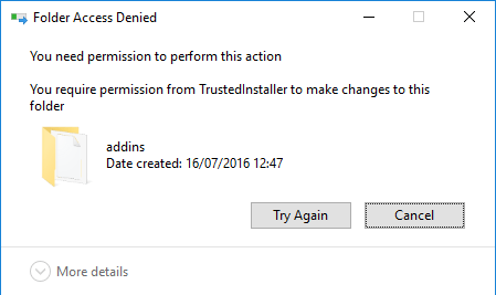folder access denied windows 8