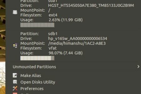 Cara Menampilkan Filesystem Ubuntu di System Tray Ubuntu