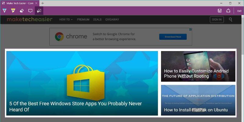 Cara Mengambil Screenshot Webpage di Microsoft Edge