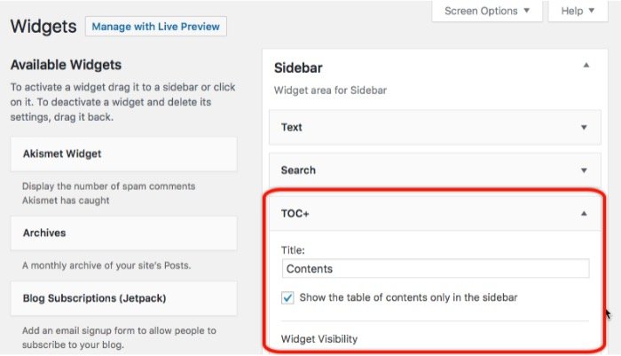 Cara Menambahkan Floating Table of Contents ke Posting WordPress