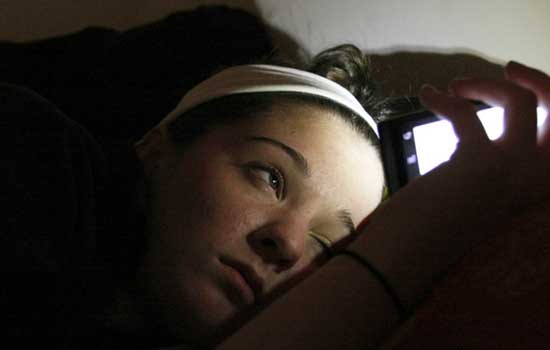 Do not use a smartphone while sleeping or be blind